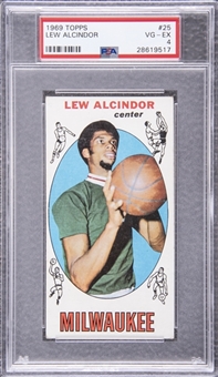 1969/70 Topps #25 Lew Alcindor Rookie Card – PSA VG-EX 4